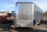 2002 H&H Enclosed Trailer, has side door & flip down ramp door, 5-bolt wheels, approx. 21' long to f