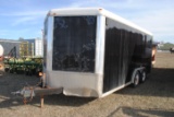 **T** 2000 Interstate Enclosed Trailer, side door, flip down ramp in back, 6-bolt wheels, approx. 18