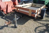**T** 1994 KB Ind. Utility Trailer, wooden trailer with wood sides, lights, 5-bolt wheels, single ax