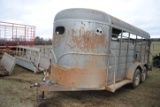 **T** 1993 WW Bumper Pull Livestock trailer, side access door, sliding & full swing rear gate, slidi