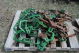 Pallet of 90 series JD Corn head poly brackets and misc.