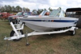 **T** 1993 Crestliner Boat & 1996 Supreme Trailer 17' Boat w/ windsheild, Volvo 230 Inboard motor, 4