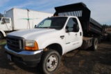 **T** 2001 F550 XL, 4WD, 7.3 Diesel, Truck, 6-speed manual transmission, 9' Contractor electric over