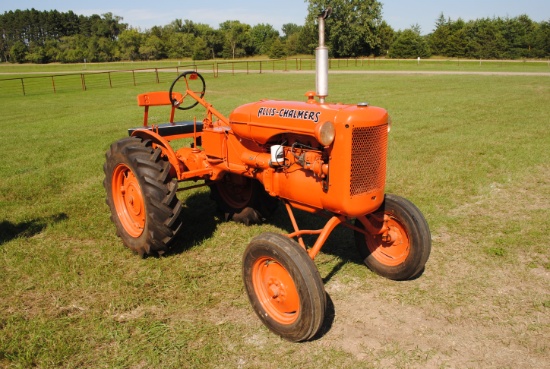 Allis Chalmers 'B' tractor, early 1939, wide front, converted to 12-volt, 540 pto, 5.00-15 fronts, 1