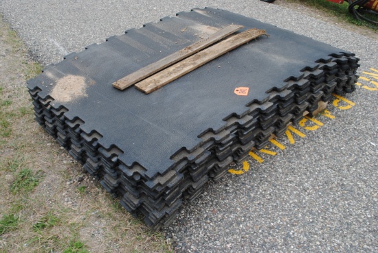Pallets of rubber stall mats