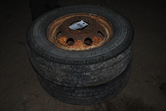 Pair of Ford Dually 16" Tires & Rims, 8-bolt (sell as set)