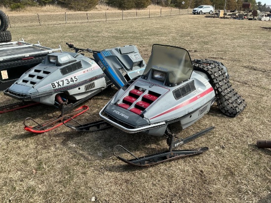 Pr of Project Sleds, all to go track, extra engine, cylinder, & hood