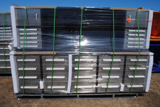 Chery Ind. 10' 30-drawer & 2 Cabinet Workbench Stainless steel, 70.55" tall