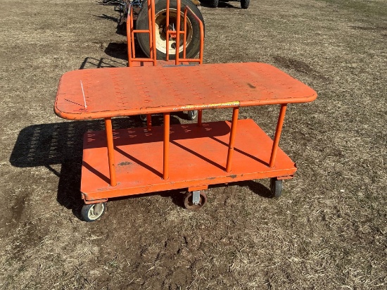 Orange Panel cart on wheels
