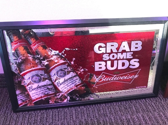 Budweiser "Grab Some Buds" Mirrored Picture