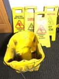 Poly Mop Bucket & Warning Bi-Pods