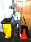 Poly Portable Cleaning Cart & Supplies