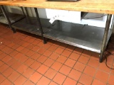 Butcher Block Table with lower Shelf