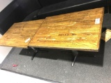 Wood Top Pedestal Tables