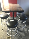 High Table + 5 Bar Stools