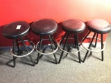 Bar Stools Steel Frame Cushioned