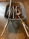 Wheel-barrow and misc. tools
