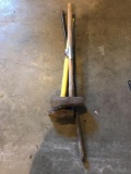 Sledge hammers and pry bar