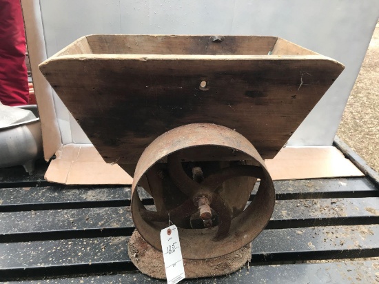 Wood box burr grinder.