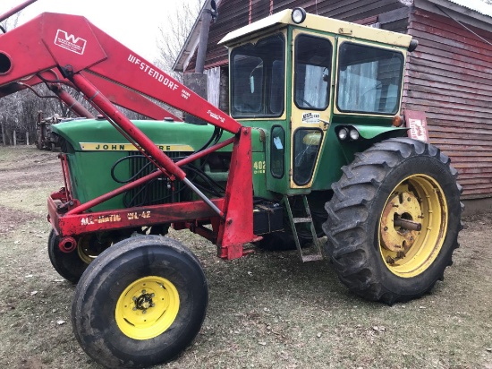 1969 John Deere 4020 Diesel tractor. SN-214780. Power shift, dual hydraulics, 8,523 hours, wide