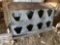 8 place wall-hanging galvanized chicken nest.