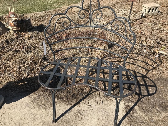 Wrought iron love seat. No shipping.