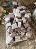 Partial pallet of various sized patio paver/brick.