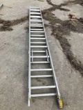 24' Werner aluminum extension ladder. One side has slight crack.