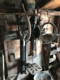 Antique wall mount post drill.