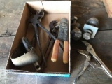 Vise grips, wire snips, fencing tool, and 2-2