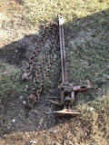 Heavy-duty 14' log chain with 2 good hooks and Handyman jack(less handle)