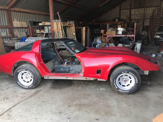 1980 Corvette-Rebuilders special with most parts included such as doors, seats, rear and front