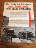 Sales brochure for John Deere spreader?s