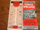 John Deere spreader sales brochure. Good condition