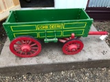 JD wooden wagon, Box is 14'' x 42'', stand 21'' tall