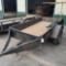 Single axle trailer, steel mesh floor with conversion to wire spool carrier/roller
