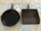 #7 Griswold cast frying pan and coal scoop