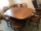 Beautiful 42'' x 62'' dining room table w/ (4) 10'' leaves, (6) chairs (2) captains, leaf storage