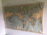 33'' x 50'' world map