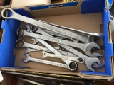 Various box and open-end wrenches from 1-1/4'' to 9/16''