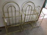 (3) brass 3-shelf end tables - NO SHIPPING