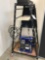Campbell Hausfeld Extreme Duty Air compressor, 2hp, 4 gal, tank mounted on a Rockler bar clamp stand