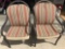(2) Stationary patio chairs w/ cushions