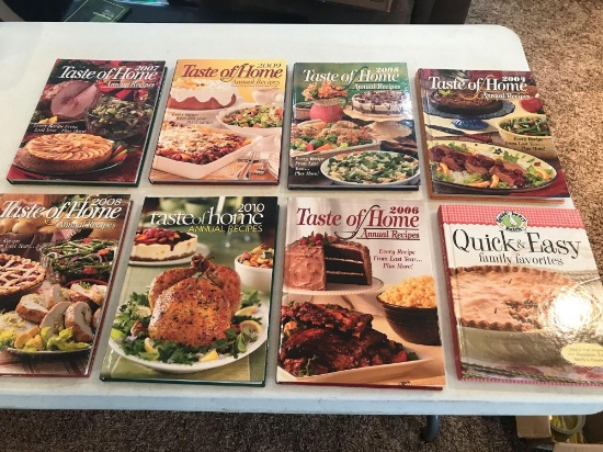 (8) hardback cookbooks (Shipping available)