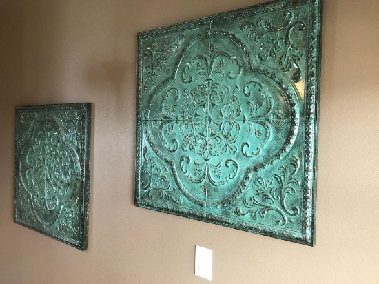 (2) 31'' x 31'' wall metal decorations