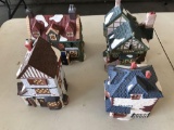 Dept. 56 lighted houses: The Poulterer, Walpole Tailors, Pied Bull Inn, Dedlock Arms (Shipping