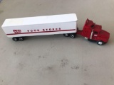 1/64 scale HyVee tractor pulling HyVee Food Stores trailer (Ertl) (Shipping available)