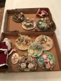 2 Boxes of miniature tea sets and figurines (Shipping available)