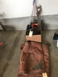 Wilson Protecto-Shield (welding) , Ext. cord on reel, Hand saw and 93'' x 103'' canvas tarp (small
