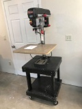 Sears Craftsman 12'' drill press w/laser, Model #315.219140, digital depth display, mounted on wood